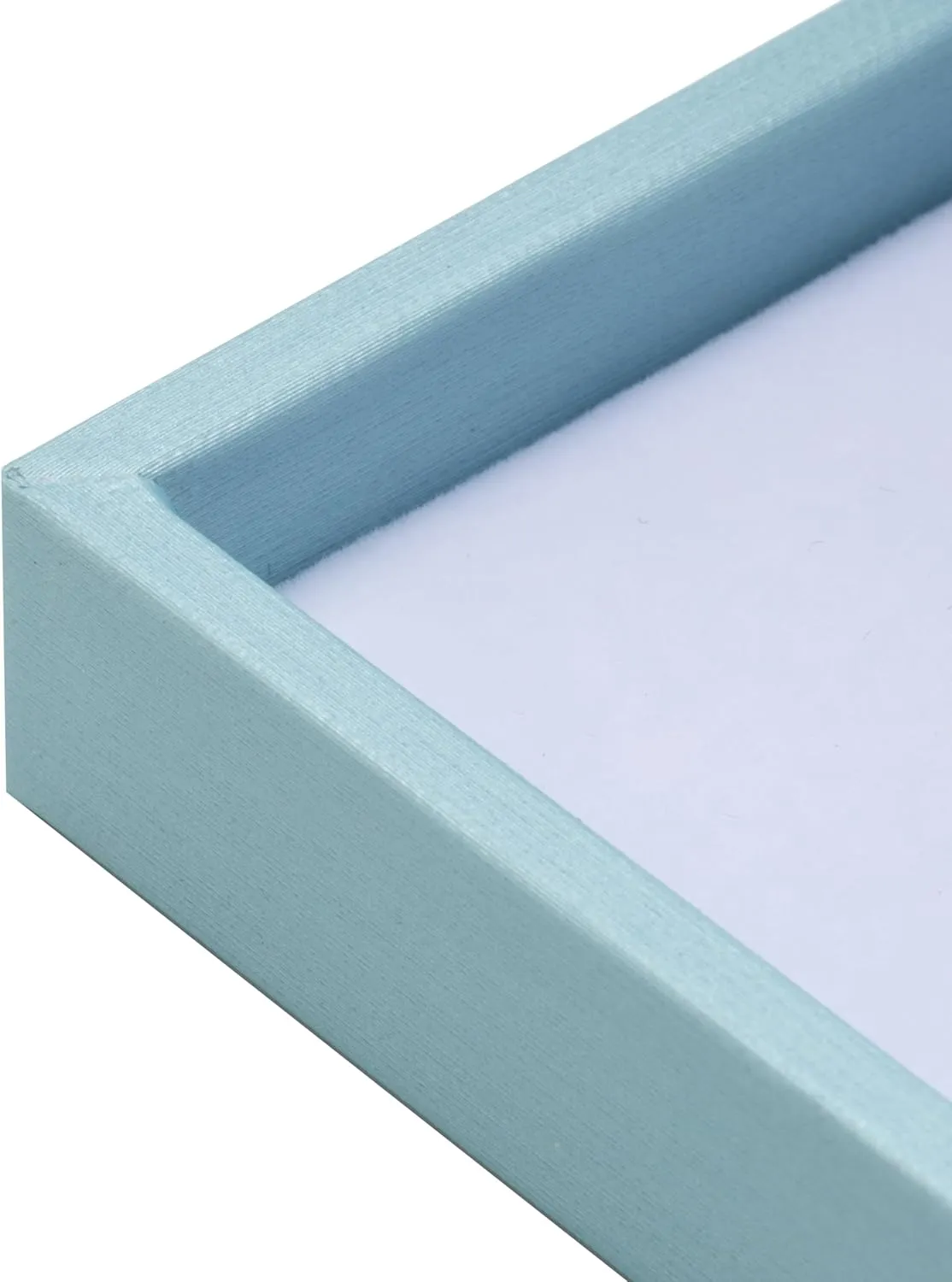PU Leather Necklace Pendant Box for Wedding,Jewelry Gift Storage Display Case (Light Blue)