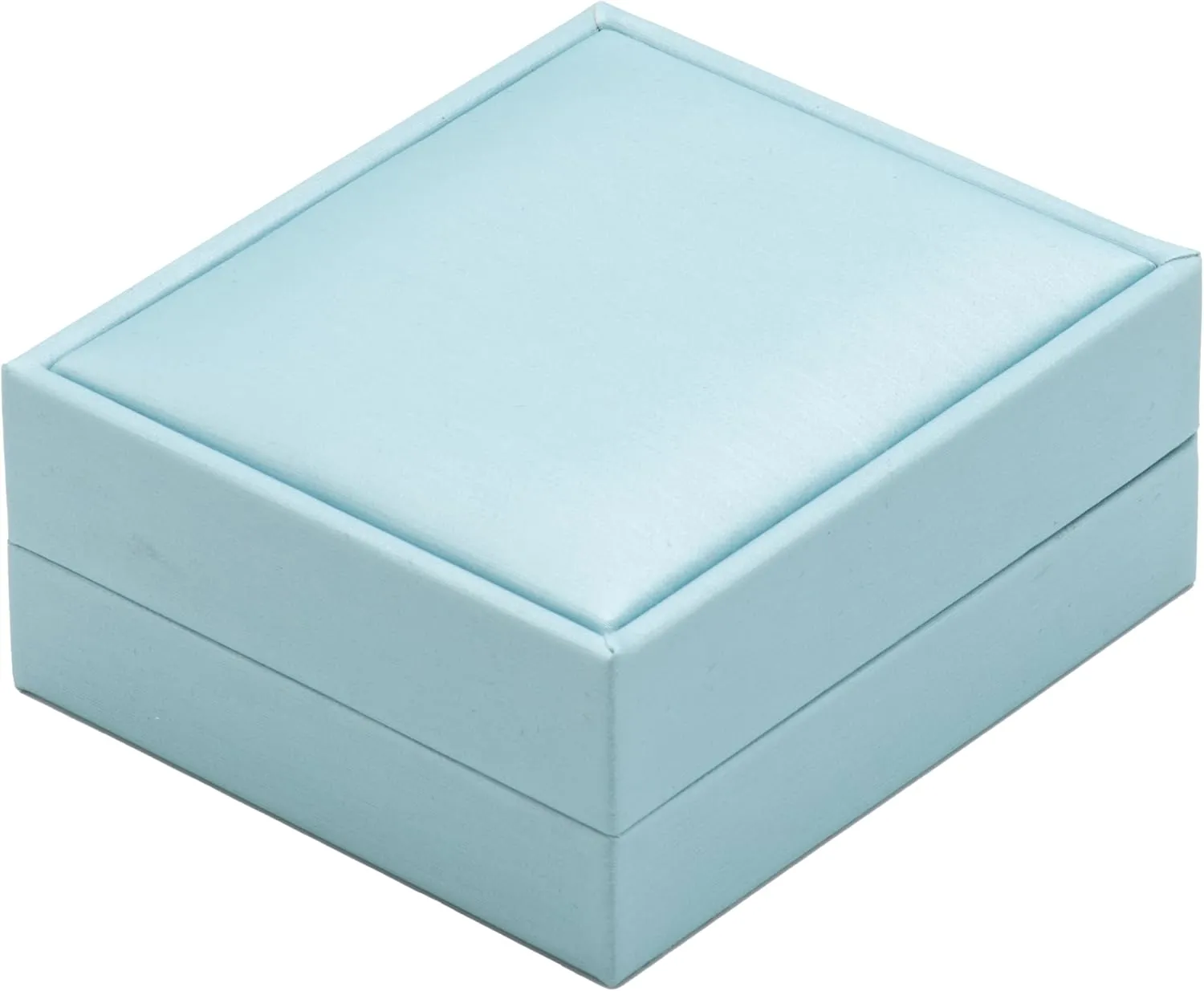 PU Leather Necklace Pendant Box for Wedding,Jewelry Gift Storage Display Case (Light Blue)