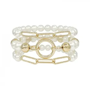 "Lorel" Pearl Beaded Stretch Bracelet