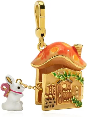 Rabbit Bunny Mushroom House Enamel Necklace Key Pendant With Two Chains Juicy Grape Mothers' Day Vacation