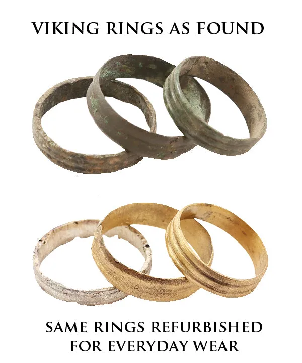 RARE SILVER VIKING WEDDING, 9th-11th CENTURY AD, SIZE 10