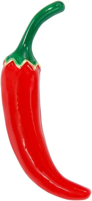 Red Chili Pepper Lapel Brooch Pin for Women Girls Funny Food Enamel Pins Clip Sweater Hat Jacket Dress Suit Bags Accessories Brooches Fashion Jewelry Clothes Decorations