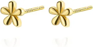 Reffeer Solid 925 Sterling Silver Daisy Stud Earrings Flower for Women Teens Tiny Flower Stud Earrings Spring