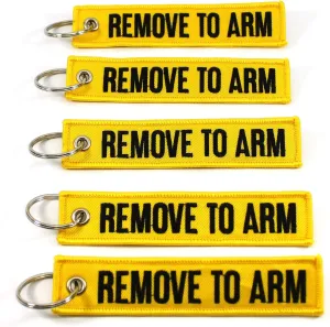 REMOVE TO ARM - Key Chains - Yellow/Black - 5pcs