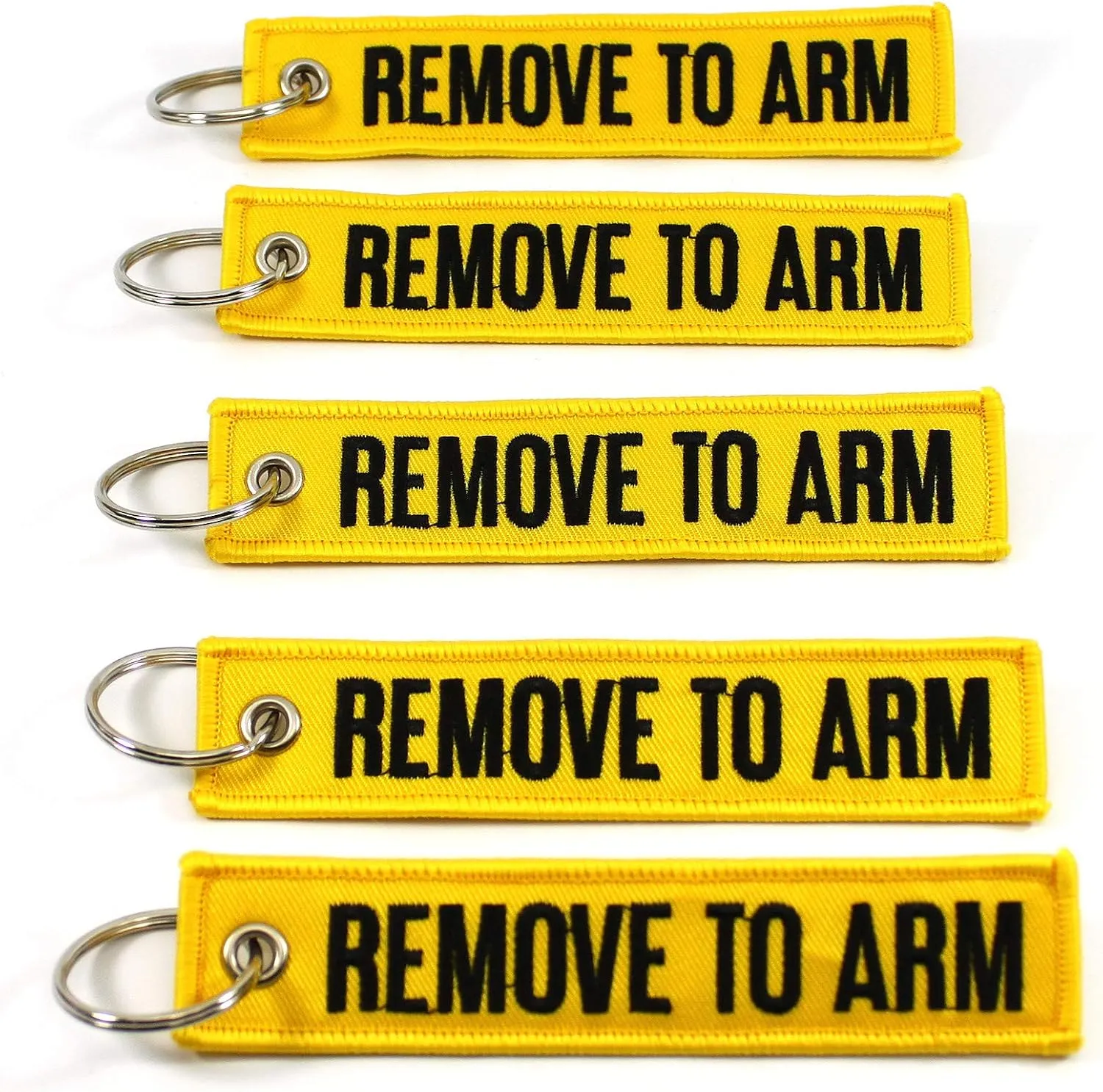 REMOVE TO ARM - Key Chains - Yellow/Black - 5pcs