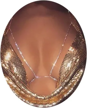 Rhinestone Bra Body Chain Jewelry Sexy Bikini Body Chains Sparkly Crystal Chest Bra Chain Body Jewelry Accessories for Women