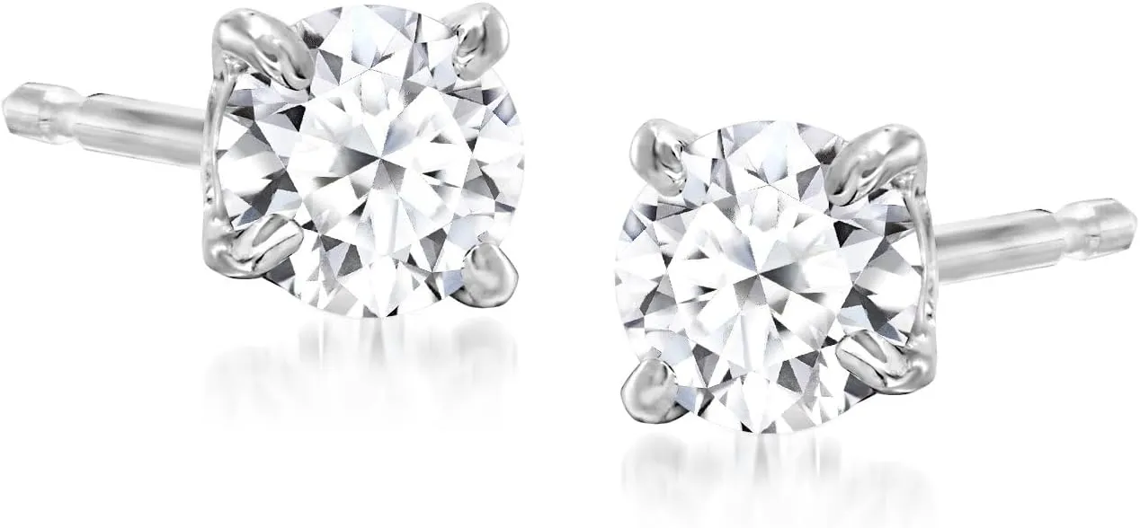 Ross-Simons 0.33 ct. t.w. Lab-Grown Diamond Stud Earrings in Sterling Silver