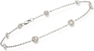 Ross-Simons Bezel-Set Diamond Station Bracelet