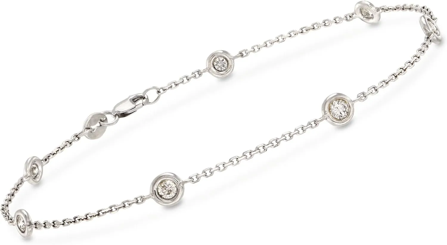 Ross-Simons Bezel-Set Diamond Station Bracelet