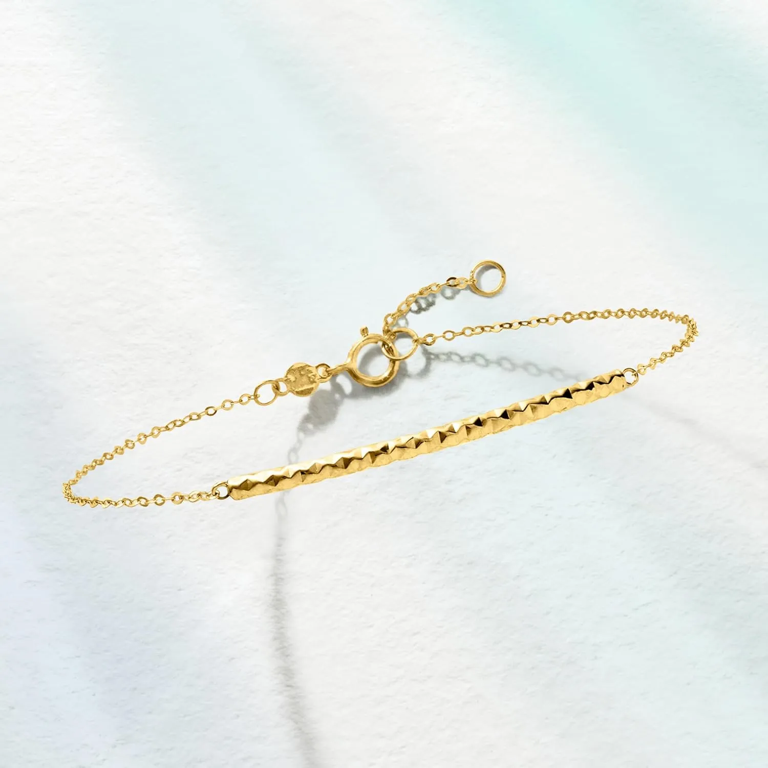 Ross-Simons Italian 14kt Yellow Gold Curved Bar Bracelet