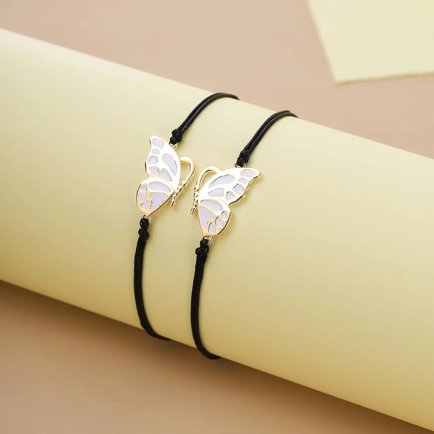 RS First Day of School Mother Daughter Bracelet for 2, Matching Butterfly Set Mother's Day Christmas Valentine's Day Gift for Women
