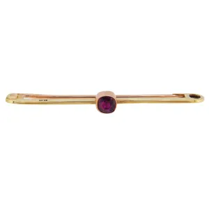 Ruby Set Bar Brooch