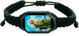 Saint St Jude Black Adjustable Reversible Bracelet Gold Plated Charm Men Women Kids Pulsera San Judas