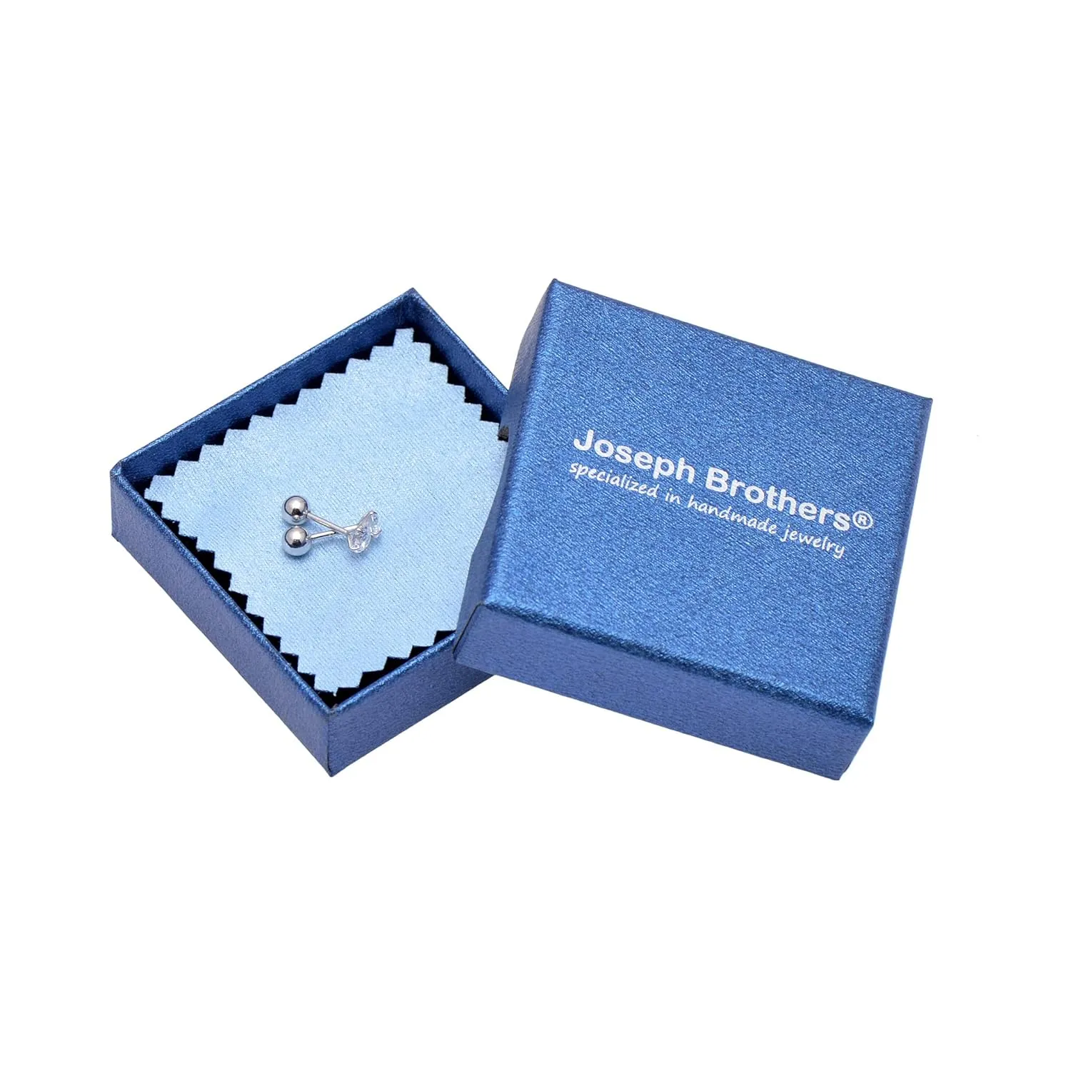 Screw Back Sterling Silver Cubic Zirconia Earrings Studs 3 MM, White Diamond Color