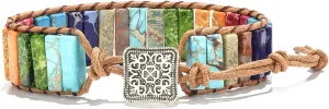 sedmart 7 Chakra Bracelets for Women with Real Stones Leather Wrap Healing Bead Bracelet Women Men Boho Friendship Jewelry