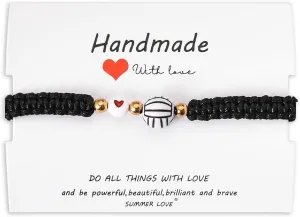 Sisadodo Birthday Christmas Gifts for Son Daughter Rugby Tennis Bracelets for Women Men Inspirational Volleyball Gift Bracelet