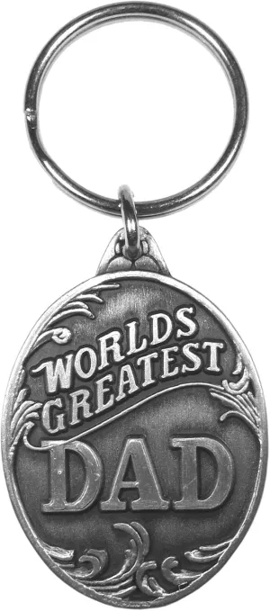 Siskiyou Sports World's Greatest Dad Antiqued Keyring