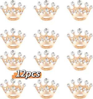 Small Crown Brooch pins for women fashion Rhinestone Gold Silver Crown Brooch for men
