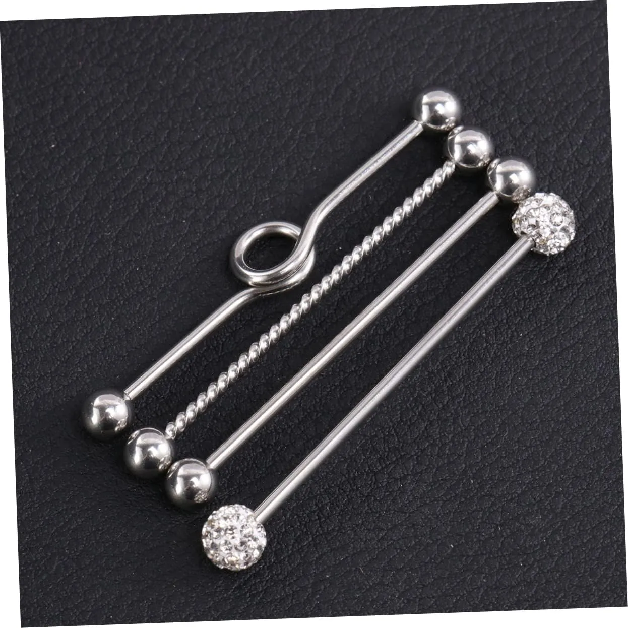 SOIMISS 16 Pcs Cambered Barbell Body Jewelry Stainless Steel Studs Screwback Earrings Screw Back Earring Belly Button Rings Bracket Accessories Navel Ring Golden Puncture Stainless