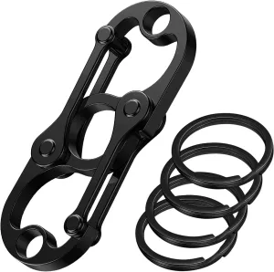 Special Key Chain, Heavy Duty Carabiner Clip Keychain Opener with 4 Key Rings for Men and Women