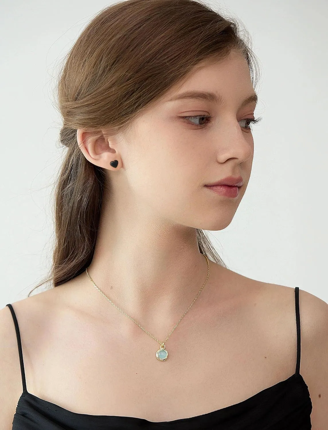 Stainless Steel Tiny Love Heart Button Stud Post Earrings for women earrings studs Dainty Simple hypoallergenic earring