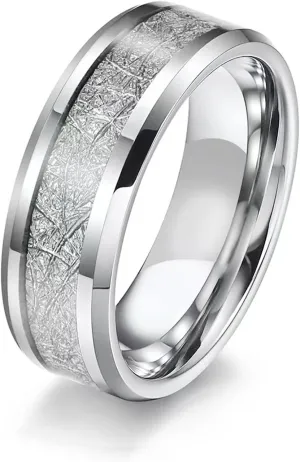 Stainless Steel Titanium Mens Finger Thumb Ring in Silver Tone, Silver Rings for Men, Mens Promise Rings, Wedding Band Comfort Fit, Size 7-12