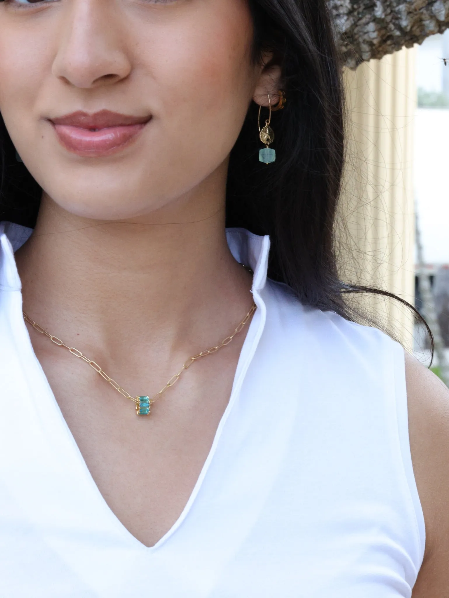 Starfish Peruvian Chalcedony Drop Earrings
