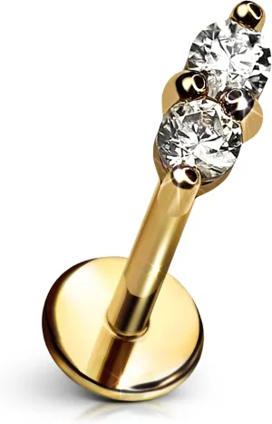 Stars Align Flat Back Stud  Single Titanium Earring, Push Pin Design for Sensitive Ears  (Single Earring)