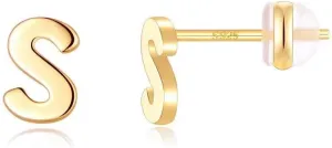 Sterling Silver Stud Earrings for Women, 925 Sterling Silver Initial Stud Earrings Hypoallergenic Earrings for Women Jewelry Gifts