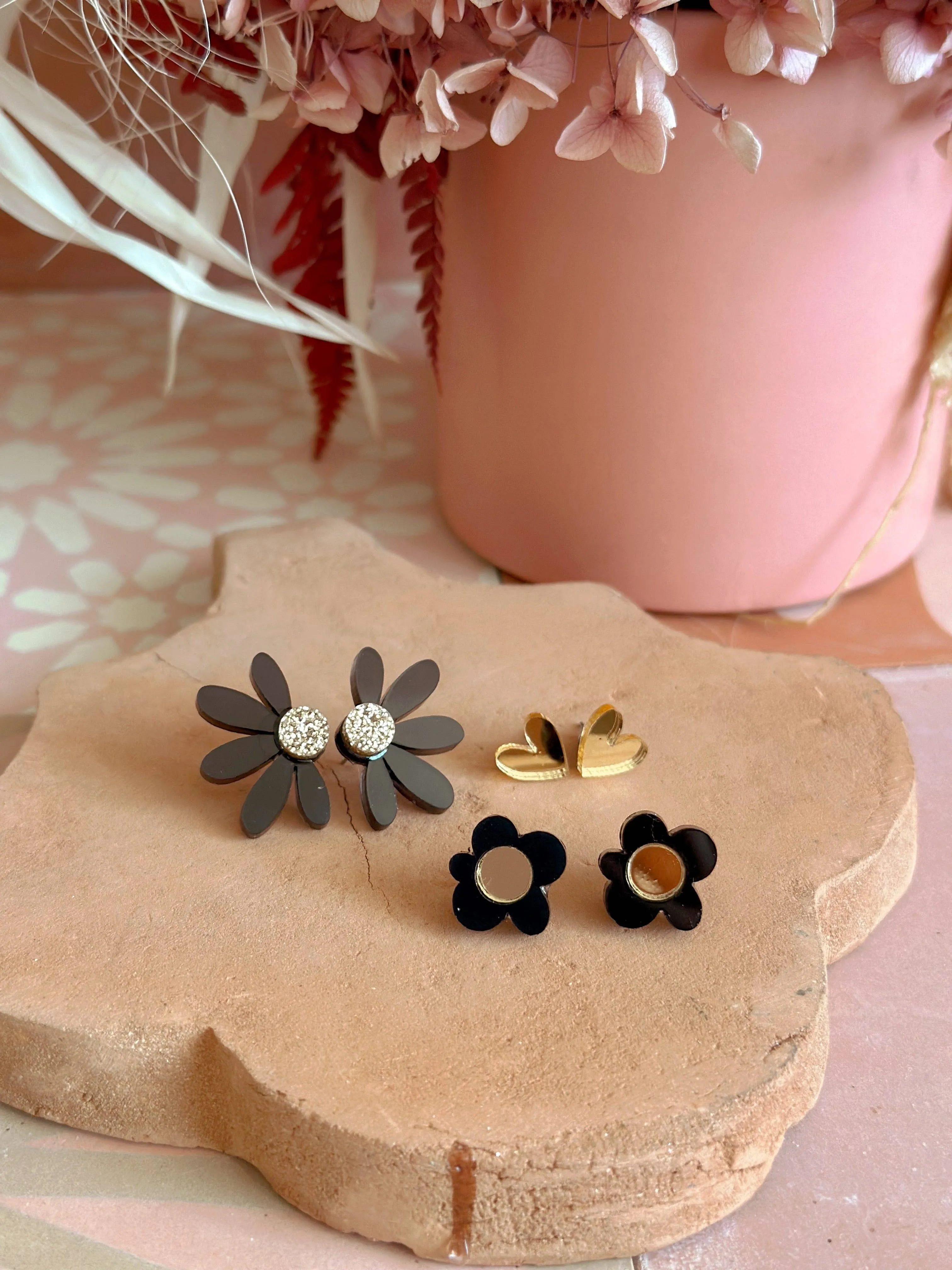 Stud Pack Trio | Black   Gold