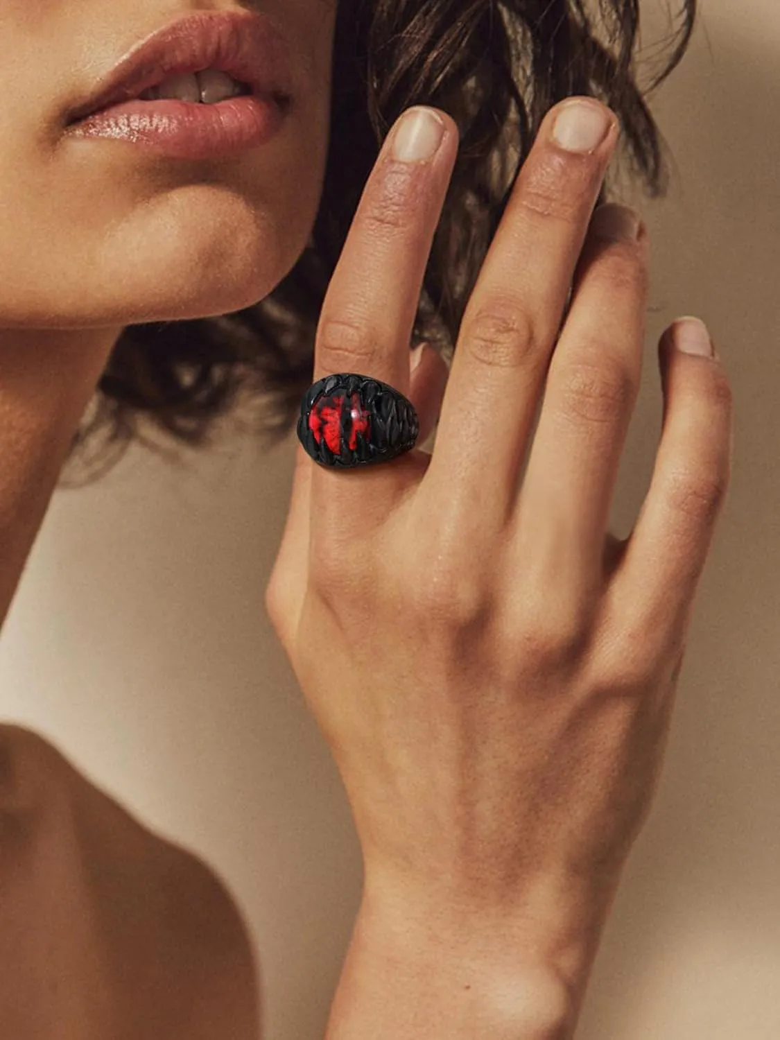 Sugar Skull Rings for Men Women, Stainless Steel Two Tone Mens Biker Ring Halloween Jewelry Day of the Dead Memory Jewelry For Death, Gift Box Included