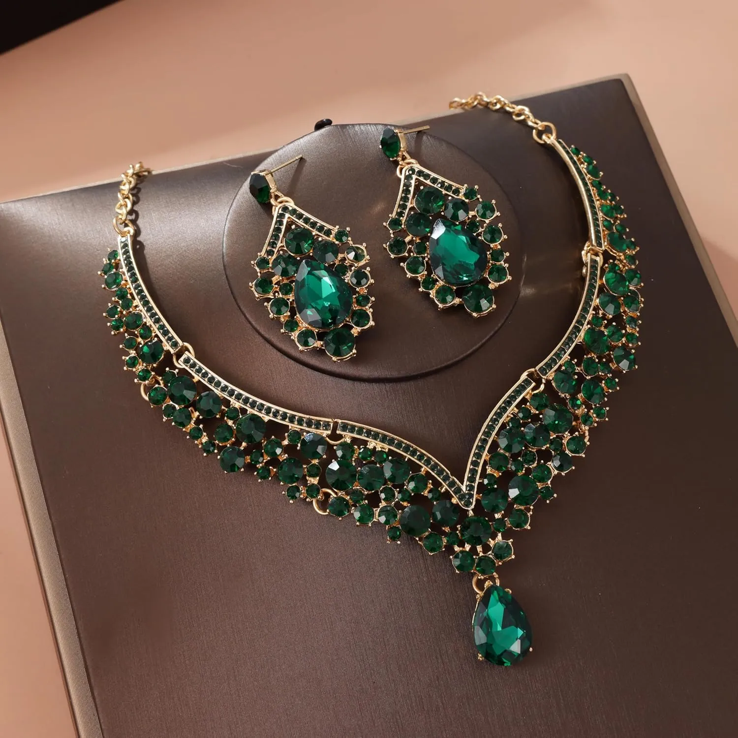 Tiaras Crown And Jewelry Sets for women,Tiaras Earrings and Necklace for Wedding, Birthday,Rhinestone Crystal Bridal Jewelry Sets for Costume Birthday Party Prom(A1)