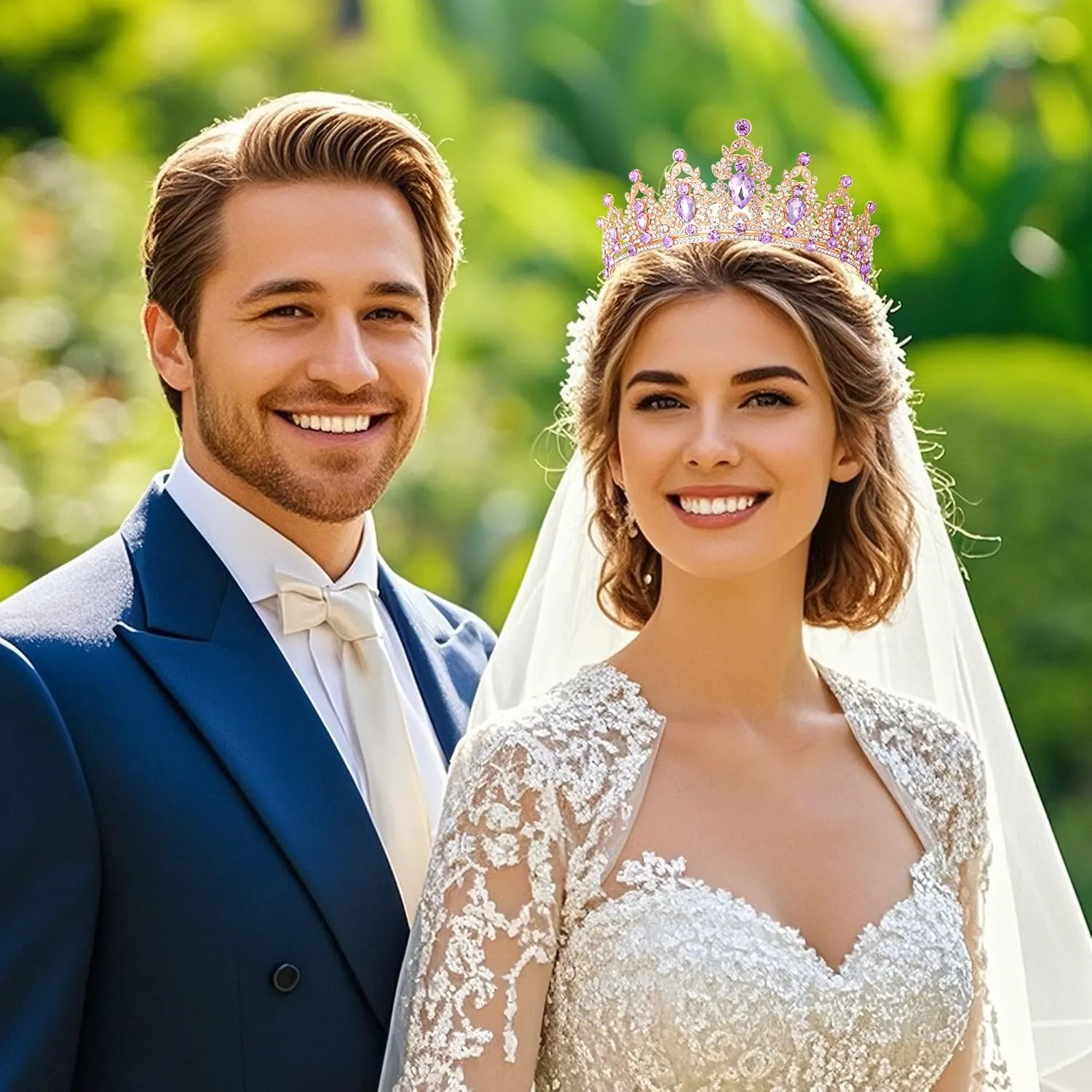Tiaras Crown And Jewelry Sets for women,Tiaras Earrings and Necklace for Wedding, Birthday,Rhinestone Crystal Bridal Jewelry Sets for Costume Birthday Party Prom(A1)