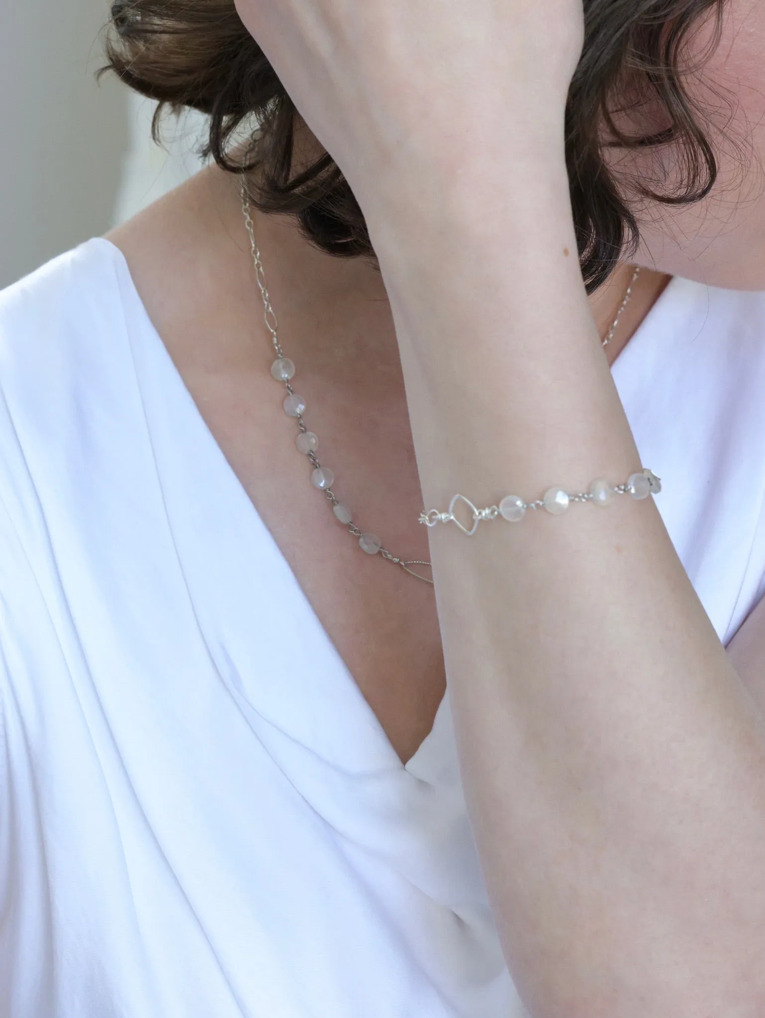 Tina Moonstone nh Bracelet in Sterling Silver