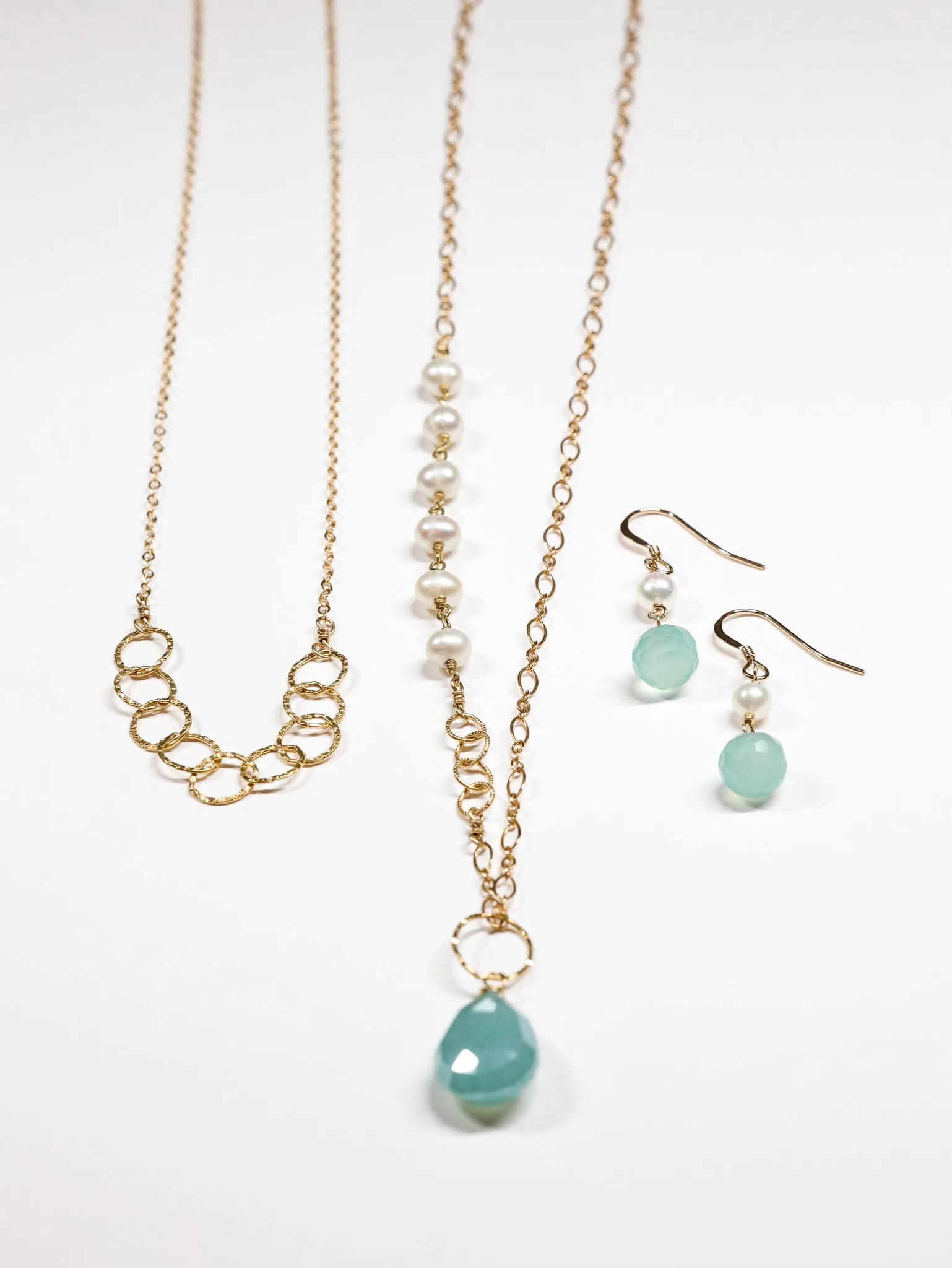 Tina Peruvian Chalcedony Bracelet in Gold Filled