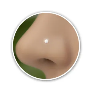 Tiny Silver Nose Stud - 925 Sterling Silver Flat Nose Piercing Studs - Tiny 22 Gauge Nose Ring Stud for Women