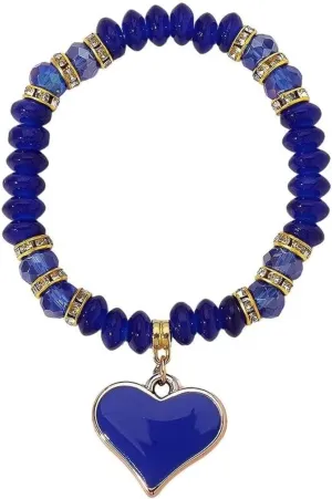 Todu Bohemian Beaded Bracelet Love Heart Pendant Bracelet Stretch For Women Girls Boho Summer Beach Friendship Fashion Jewelry Gift
