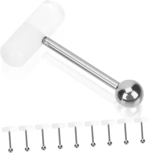 Tongue Rings 10pcs Acrylic Comfortable Colorful Choices Great for Parties Events