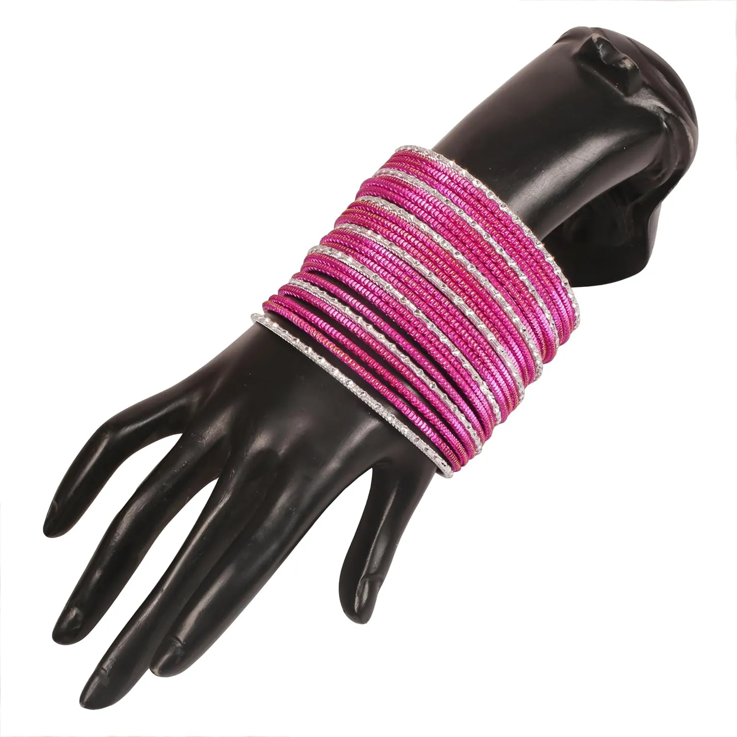 Touchstone Indian Bollywood Gorgeous Handcrafted Hand Saw Peeled Pattern Designer Jewelry Bracelets Bangle in Gold or Copper or Silver Tones for Women.