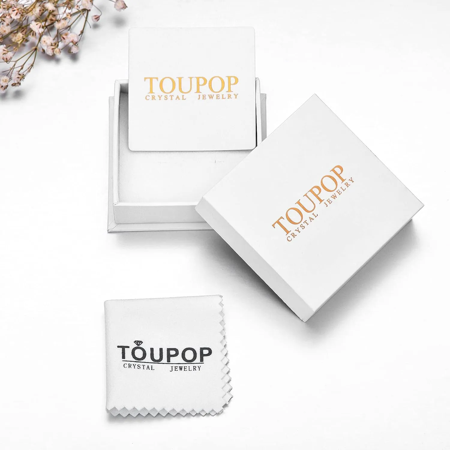 TOUPOP Birthstone Necklace for Women 925 Sterling Silver Rose Flower Pendant Blue Circle Crystal Jewelry Birthday Gifts