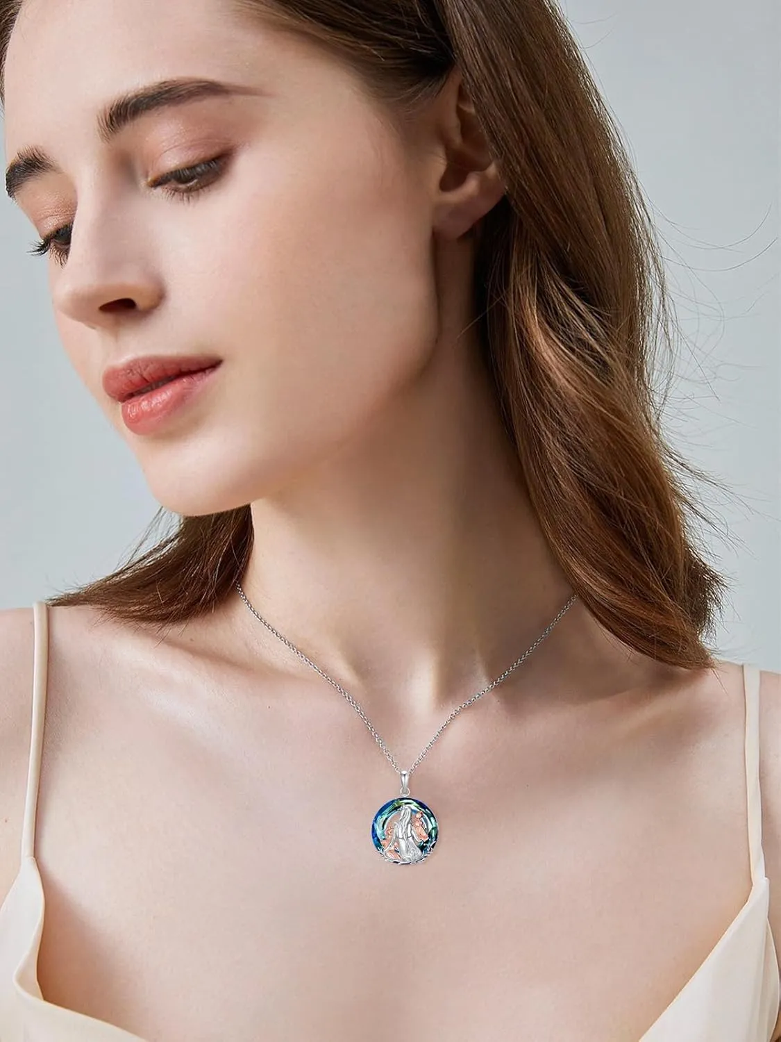 TOUPOP Gifts for Mom 925 Sterling Silver Mother and Daughters/Sons Pendant Necklace Mothers Day Birthday Jewelry Gifts for Women
