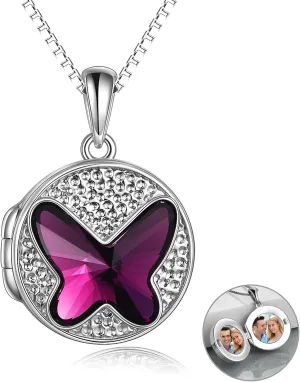 TOUPOP Unicorn/Animal/Tree/Flower Pendant Necklace for Women Girls 925 Sterling Silver Trendy Crystal Jewelry Christmas Birthday Gifts for Mom Daughter Her