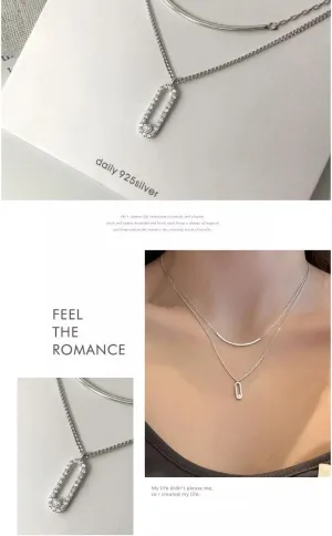 Trendy design with Layered Choker Necklace, S925 Sterling Silver Jewelry, Gifts for Her