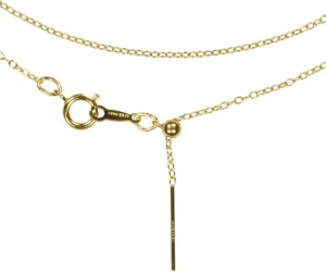 uGems 18" Adjustable Add-A-Bead Bead-Ready Chain Necklace, 1.0mm Diameter with 3mm Slider Beads, 14k Yellow Gold Filled, Spring Ring Clasp Charm Holder | sku: j-4544