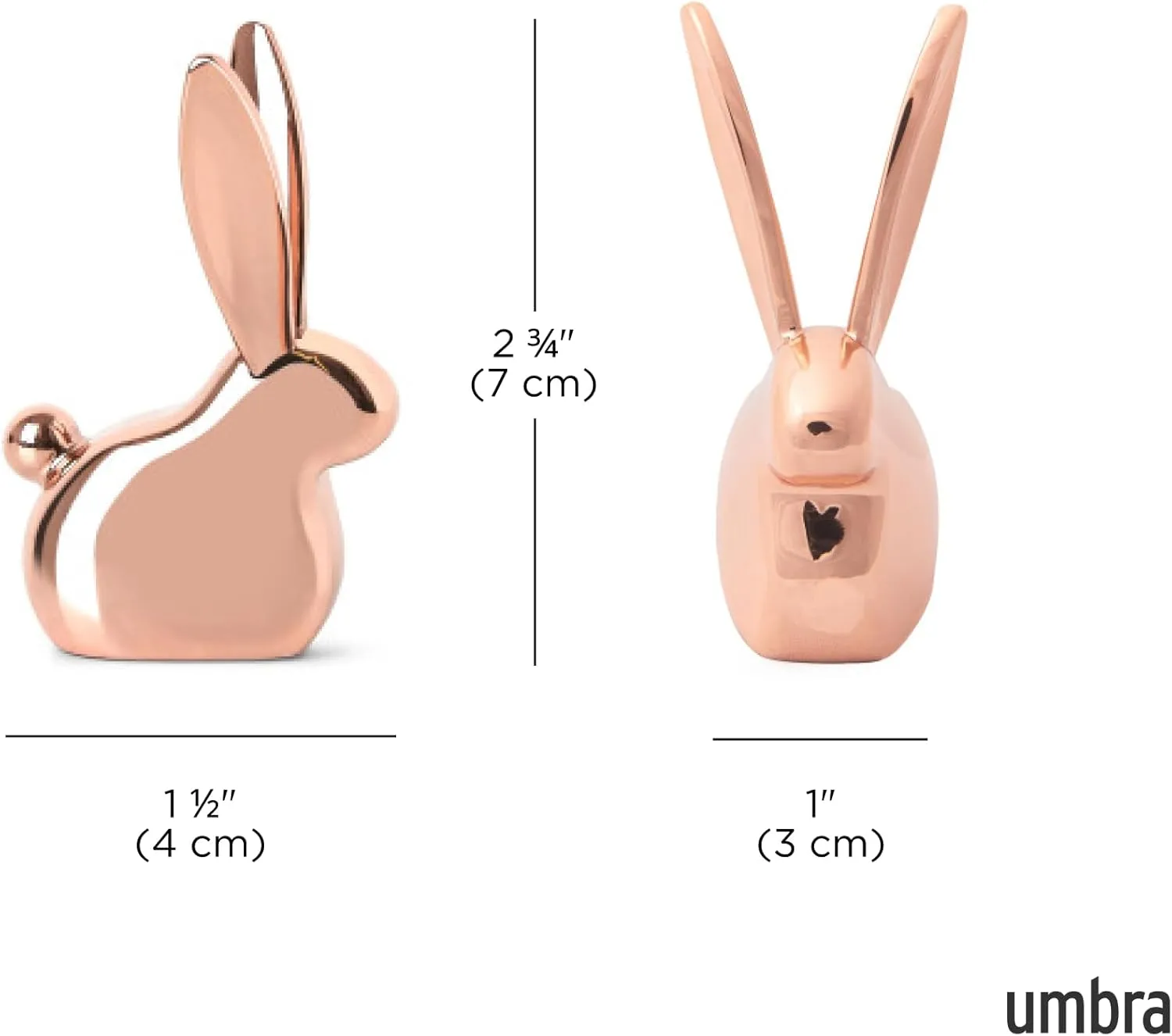 Umbra Anigram Bunny Ring Holder for Jewelry, Copper