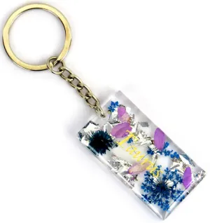 Unique Resin Floral Zodiac Key Chains Charm Keyrings for Gifts Crystal Keychains Women Girls, Astrology Key Chain