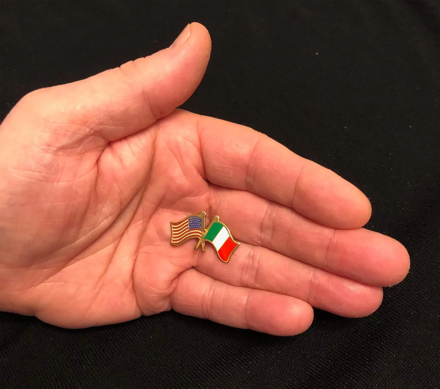 US & Italian Flags Lapel Pin  From Italy Collection of Italia Pride Products at PSILoveItaly