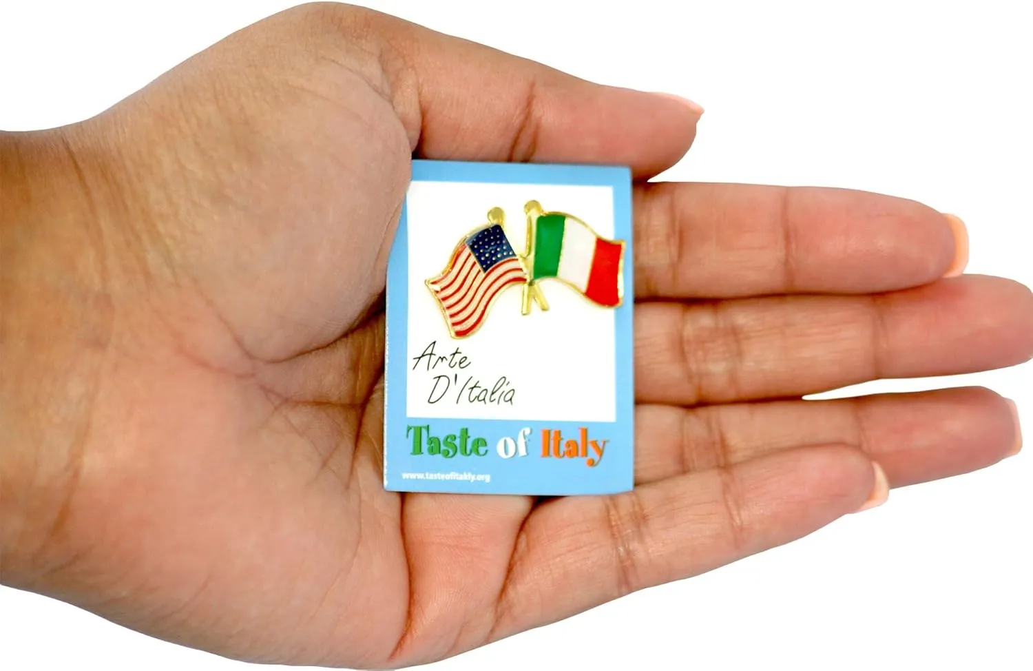 US & Italian Flags Lapel Pin  From Italy Collection of Italia Pride Products at PSILoveItaly