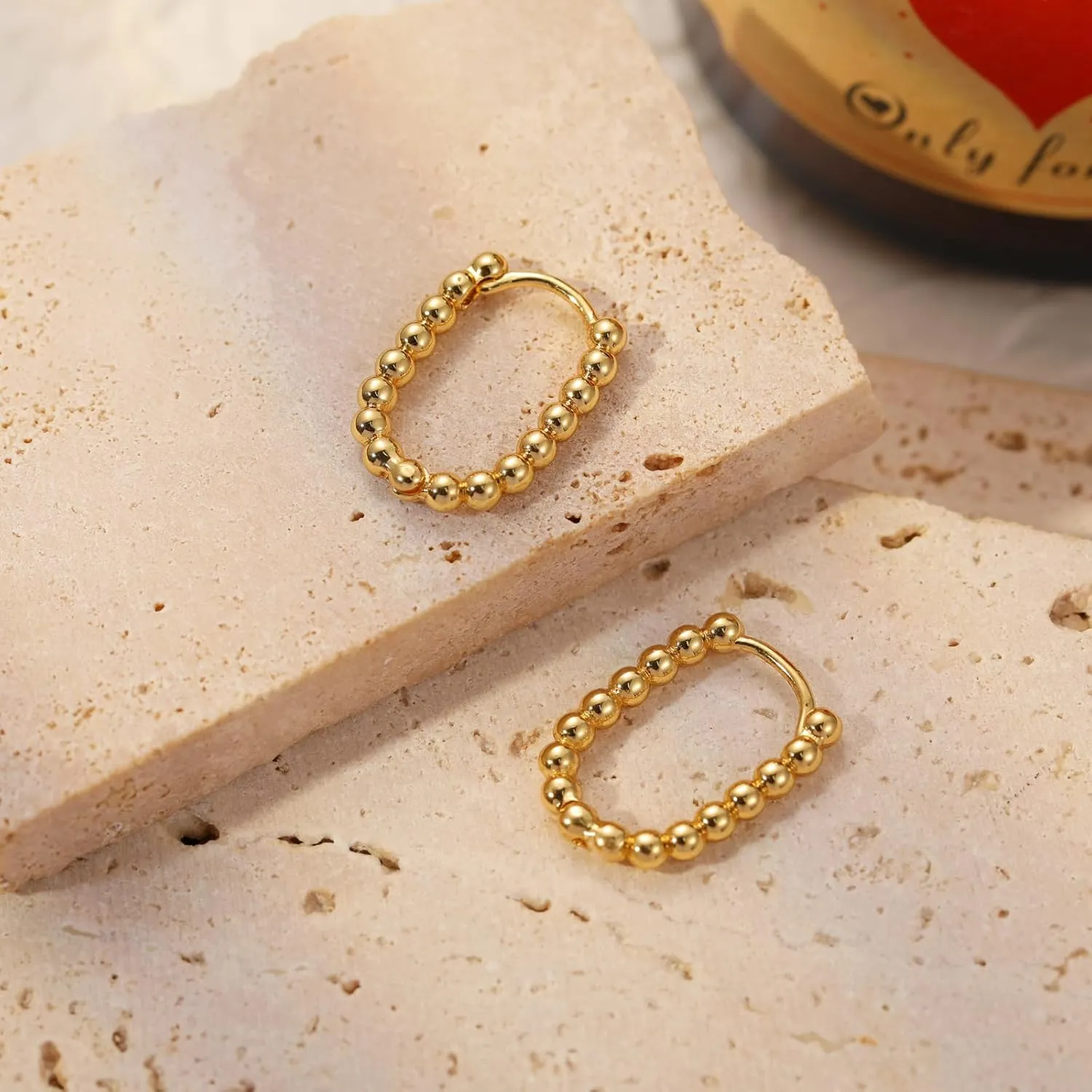 VIROMY Gold/Silver Hoop Earrings For Women,14K Gold Plated Paperclip Link Chain Earrings Chunky Gold Hoop Dainty Dangle Earrings Lightweight Earrings Jewelry for Gifts