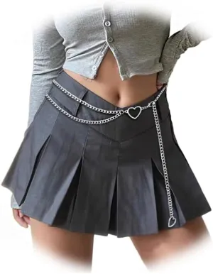 Waist Chain Belt for Women Fashion Multilayer Chain Belt Y2K Style Heart Waist Body Jewelry for Dress
